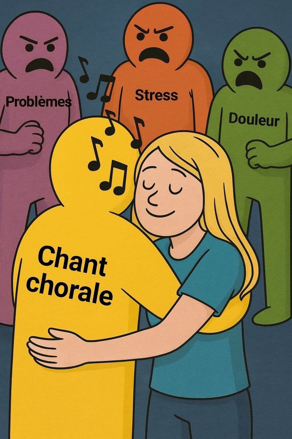 Illustration : chanter en chorale fait du bien